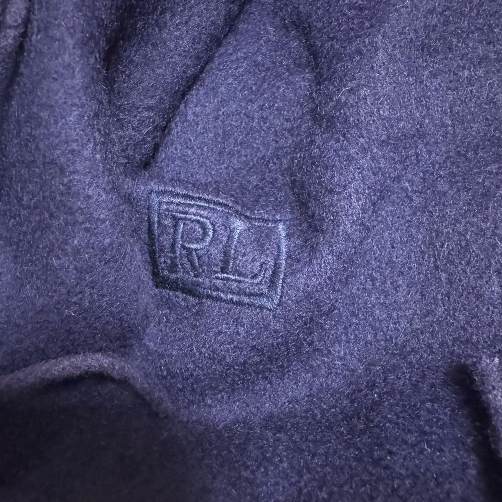 VTG NWT Ralph Lauren Cashmere Scarf Purple Indigo‎ 57x11” A16
